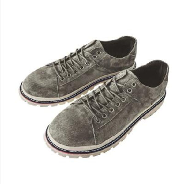 

men's casual shoes trend retro couple low help martin shoes tide korean fashion, Black