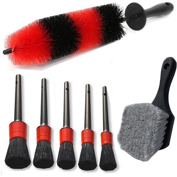 

7pcs wheel tire brush car detailing kit soft wheel brushcar wash kit