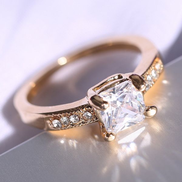 

fashion women gold wedding ring for brides engagement jewelry antique rings accessories girl party gifts, Golden;silver