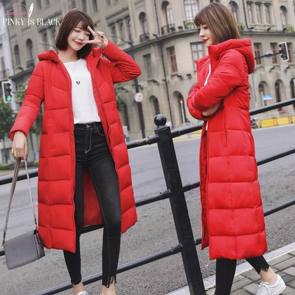 

woman coat winter jackets jacket winter women coat cotton long hood heat insulated womens plus size 70% 6xl chaqueta mujer parks, Black