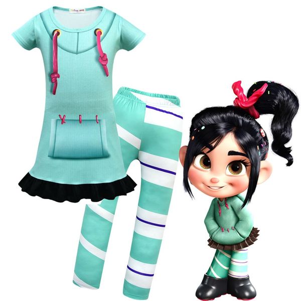 

movie breaks the internet: wreck-it 2 vanellope von schweetz cosplay costume children kids costume halloween, Black;red