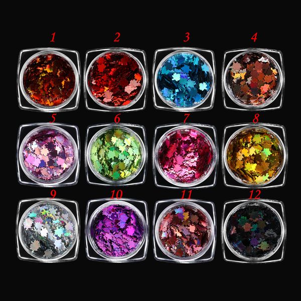 

1 box amazing glitter sequins shaped sequins thin paillette flakes for women girls nail art manicure decor, Silver;gold