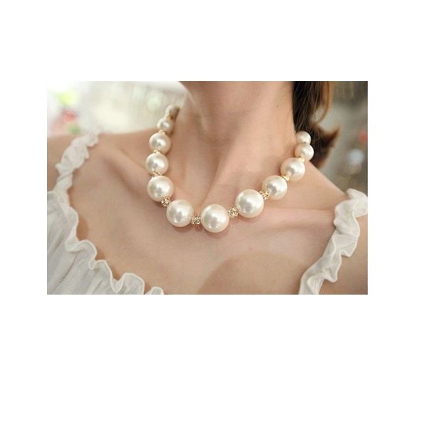 

2019 natural summer pearl choker necklace for woman elegant crystal necklace beautiful necklaces pendants supplies, Silver