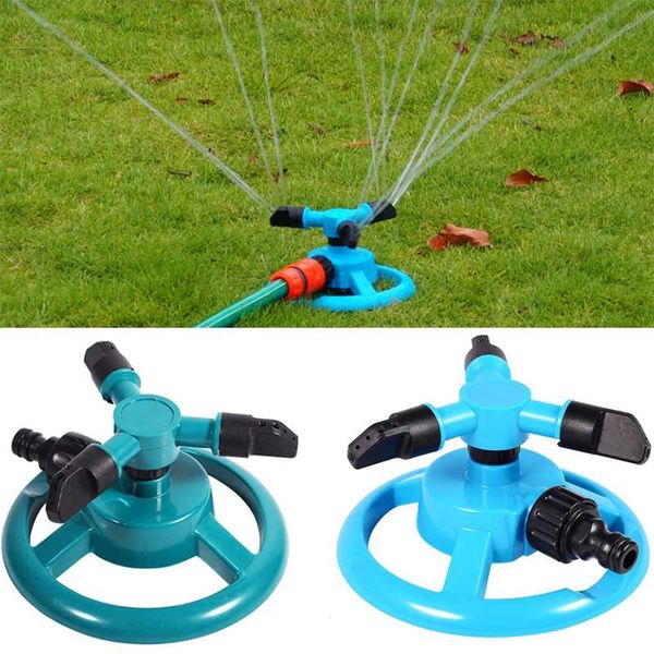 

360 garden sprinklers automatic watering grass lawn fully 3 nozzle circle rotating garden water sprinkler lawn irrigation tools