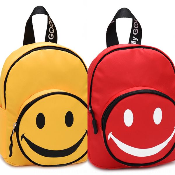

children's cute nylon bag for little girls smiling face backpack for boys backpack and girls