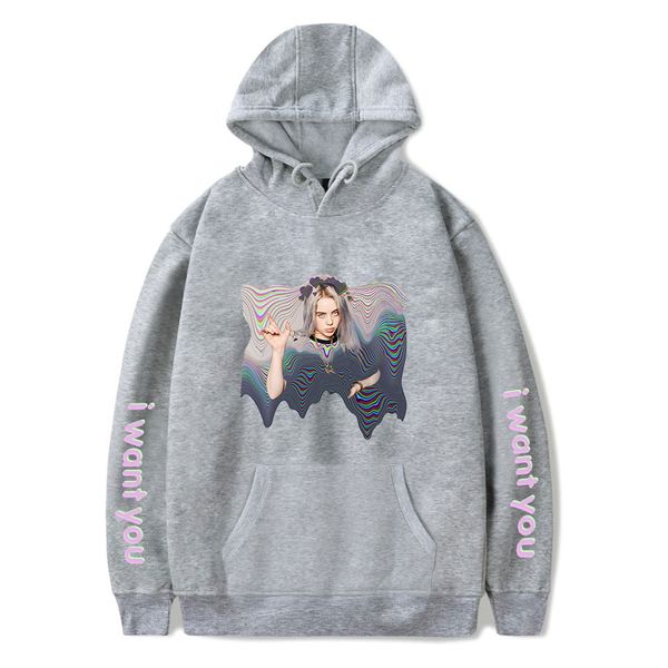 

billie eilish hoodies women men new print harajuku hoody popular pullovers billie eilish hoodie women's gray sweatshirt, Black