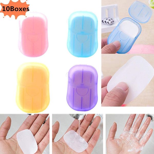 

Portable Disposable Soap Paper Outdoor Travel Soap Tablets Washing Hand Bath Toiletry Soap Sheets for Camping Hiking10 Boxes 200 Sheets