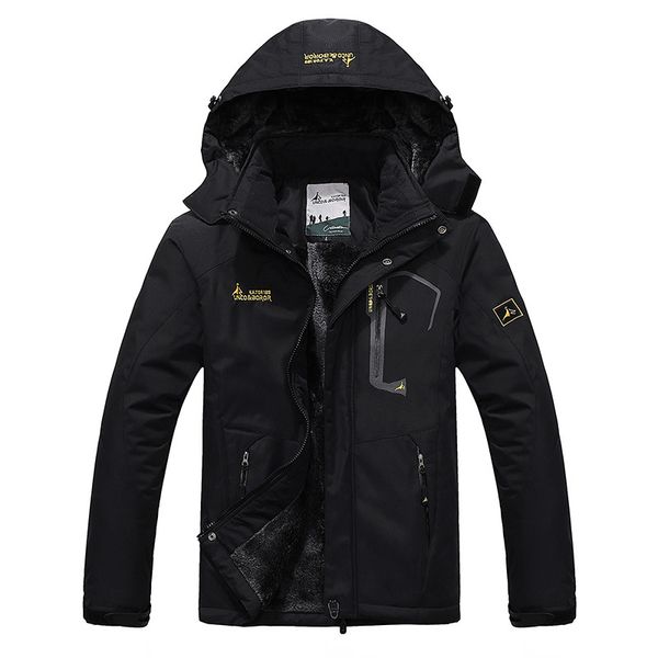 

twe winter men waterproof sport jacket warm hiking camping cycling bike bicycle skiing fishing windproof fleece outdoor coat, Blue;black