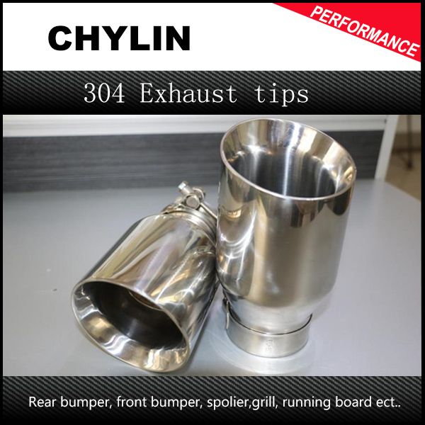 

style stainless steel universal exhaust system end pipe+car exhaust tip 1 piece