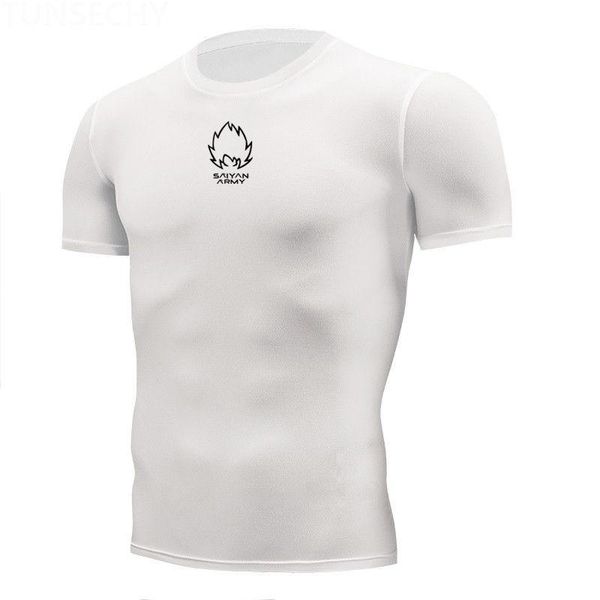

men running compression t shirt gym training fitness training jogging tshirt brand clothing short sleeve slim tee shirts, White;black