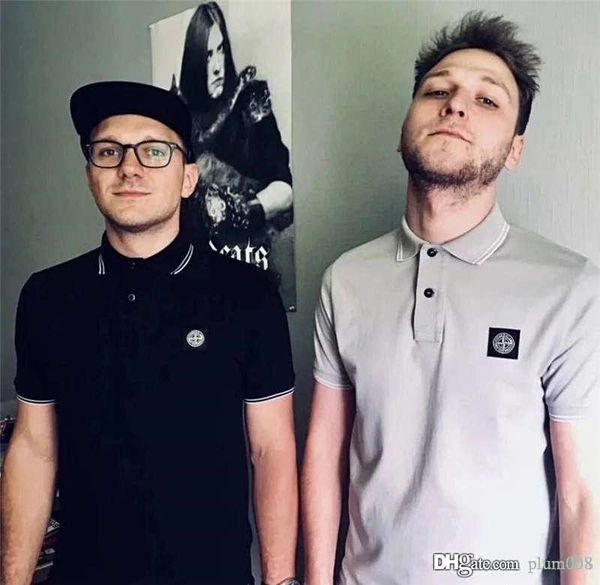 

19fw european and american basic polo short sleeve t-shirt. wholesale of recreational sports t-shirts for men and women, White;black