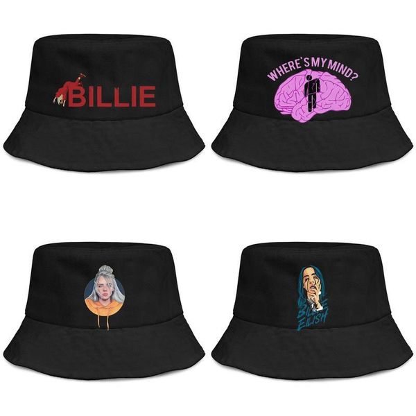 

billie eilish for men and women buckethat custom plain bucket baseballcap where's my mind logo painting spider yoe your ocean eyes, Blue;gray