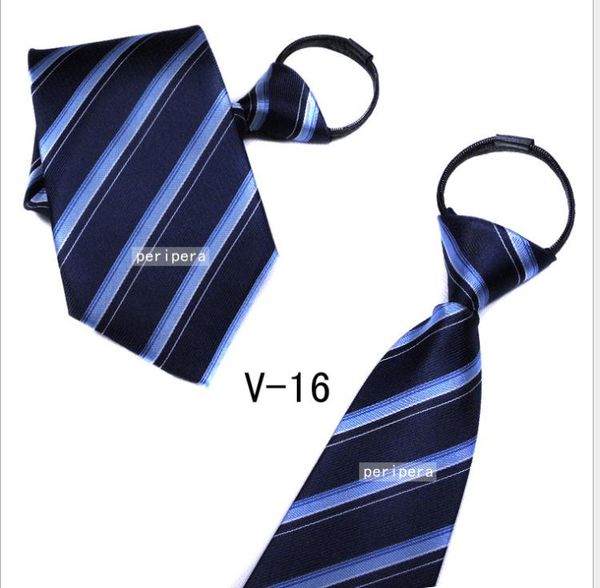 

2019 men's zipper tie easy to pull business professional tie, Blue;purple