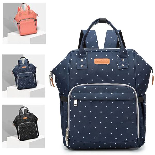 

mummy bag 2020 student lady black handbag new fashion women shoulders blue backpack waterproof high capacity multifunction