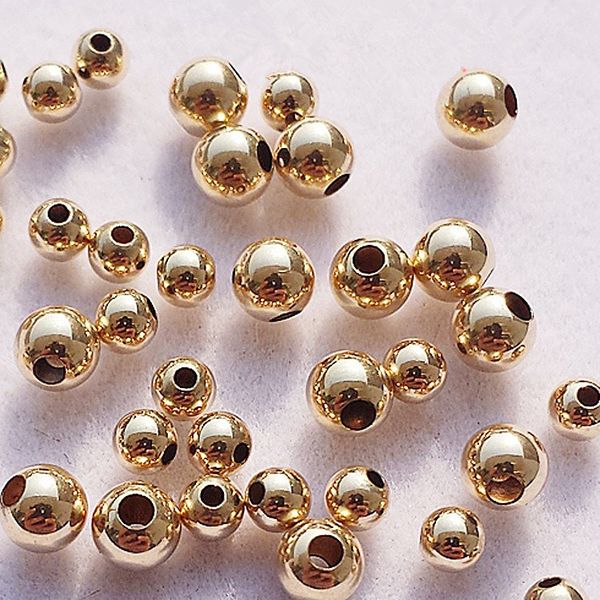 

small gold beads 14k gold beads diy crystal, Blue;slivery