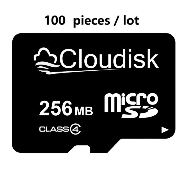 100% реальная емкость 100шт / серия карт памяти 256 Мб 256 Мб MicroSD Card Class 4 Оптовая цена и сертификат CE FCC