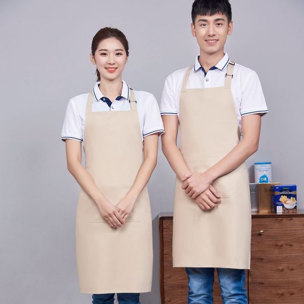 

cotton kitchen apron anti oil antifouling cooking apron hanging neck chef for restaurant barista work florist