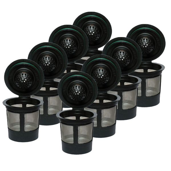 

8pcs reusable coffee filters k cups pod keurig 1.0 brewers universal fit