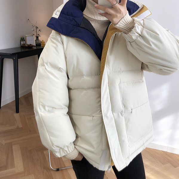 

moo-ru 2019 women jacket winter clothes women bubble coat thickenpuffer jacket assorted colors hook and loop fasteners, Black
