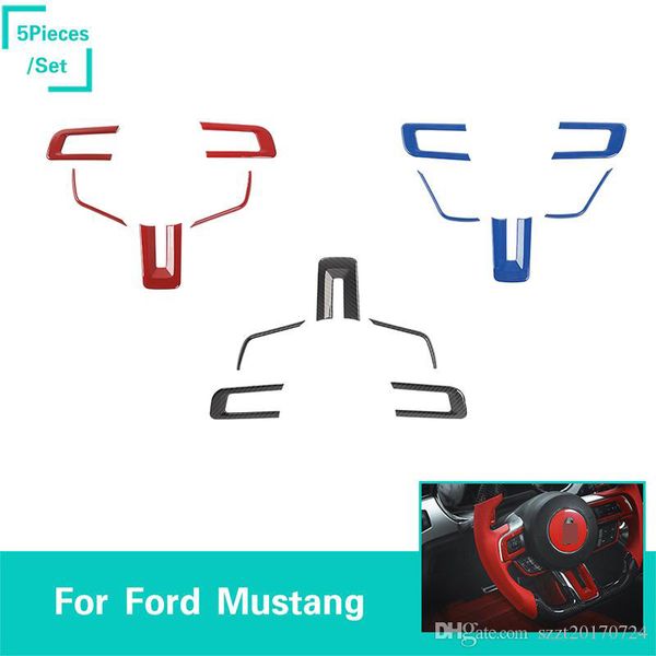 

ABS Штурвал 5 Шт. Декоративная Крышка Fit Ford Mustang 2015-2016 Интерьер Высокого Качества Авт