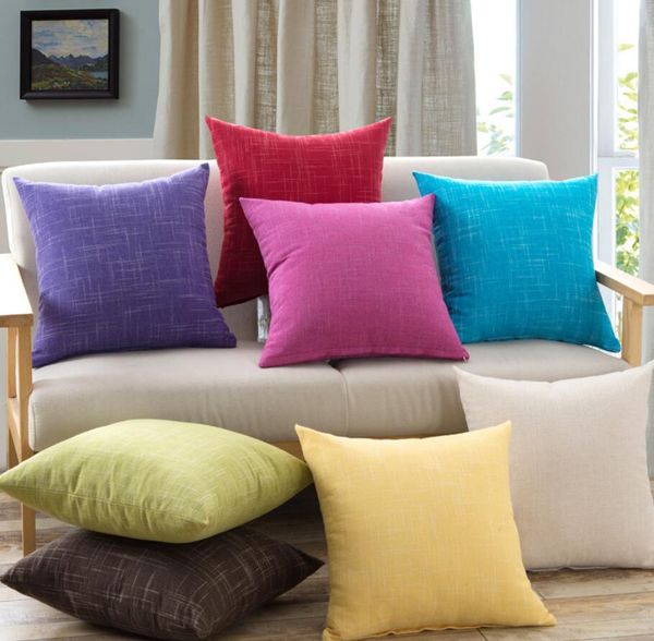 Sofa Pillow Factory Direct Car Lumbar Plain Color Cushion Mixed