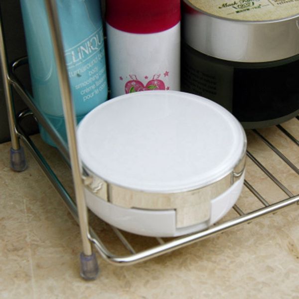 

2-layers stainless steel storage rack spice condiment basket desk organizer kitchen bathroom storage holder rack shelf bathroom storage or