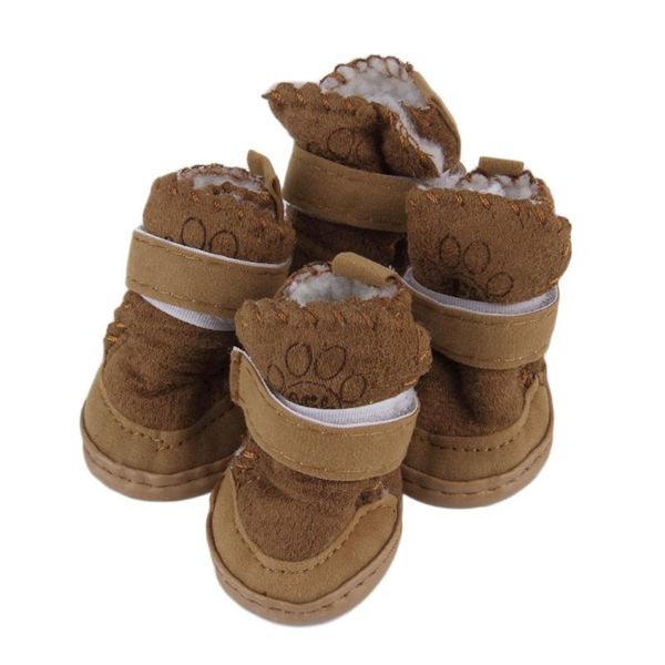 

2 colors 2016 new fashion pet dog pet shoes snow boots child teddy cotton flax small dog shoes snow boots drop shipping
