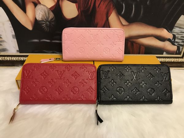 

03 LV LOUIS VUITTON Цветок Long Single Zipper Wallet Классических Женщины Mens кошелек сцепление высокого качество Evening пакет монеты