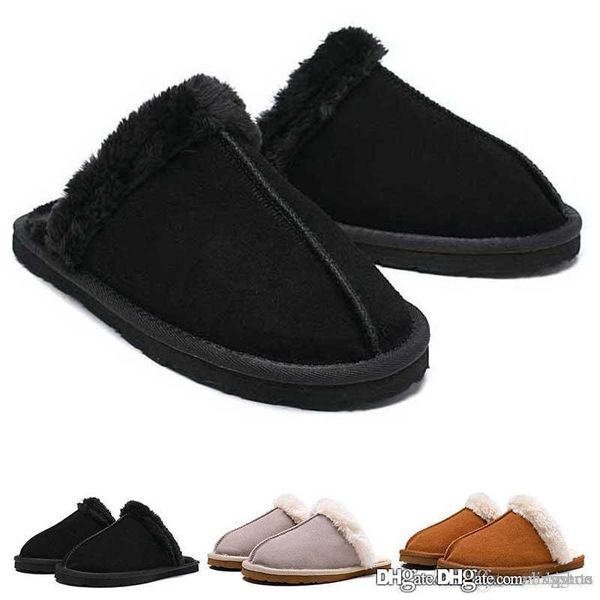 

2020 australia slippers designer winter furry slipper womens girl comfortable warm fashion black warm pink grey size 5-10, White;red