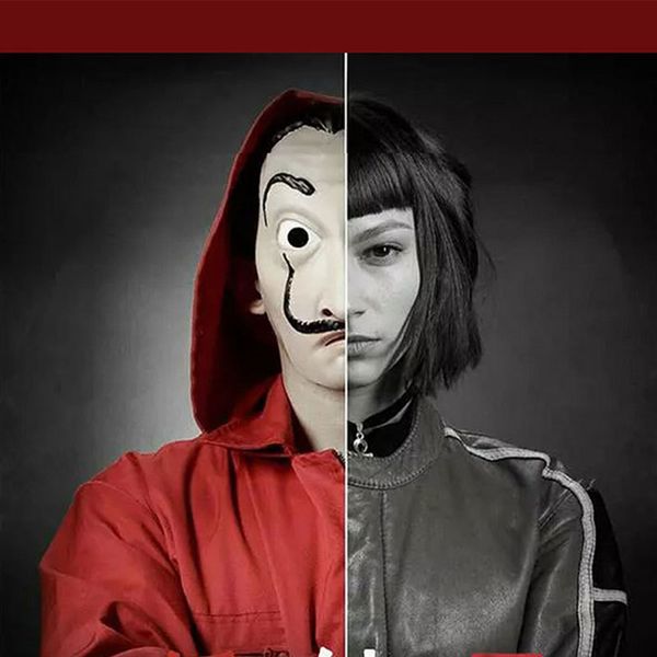 

1шт сальвадор дали пластиковые маски paper house la casa de papel cosplay украшение маскарад хэллоуин маска смешные инструменты