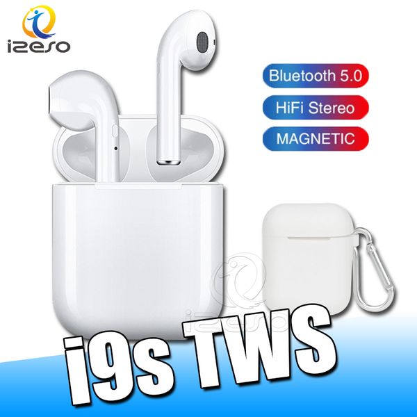 

i9s Беспроводные Bluetooth-наушники Стереонаушники Мини-наушники с магнитным зарядным устройством. Силиконовая защитная крышка.