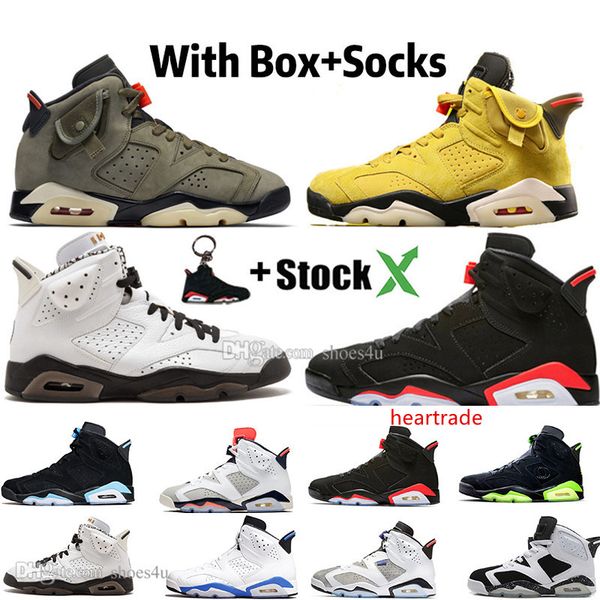 

travis scotts psg 6 6s premium mens basketball shoes cactus jack black infrared bred 3m reflective bugs bunny men sports designer sneakers