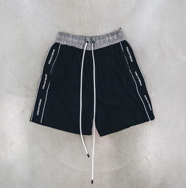 

mens designer summer shorts pants patrick 20ss 3m reflective strip side stripes letter print casual fashion drawstring shorts fitness, Black