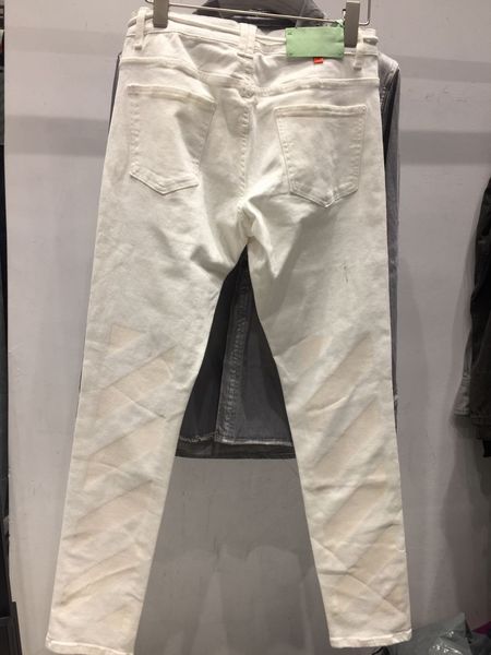 

20s new arrivals luxury designer mens jeans zipper white jeans class, Blue