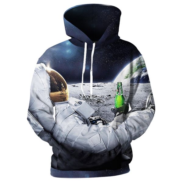 

cloudstyle 3d hoodies men astronaut beer 3d print space hoody sweatshirt fashion anime long sleeve streetwear woman 5xlz0kn, Black