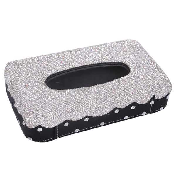 

new car visor tissue holder leather crystals paper towel cover case