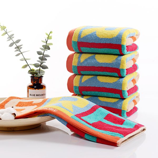 

95 * 40cm cotton soft towel color letter sports towel cotton