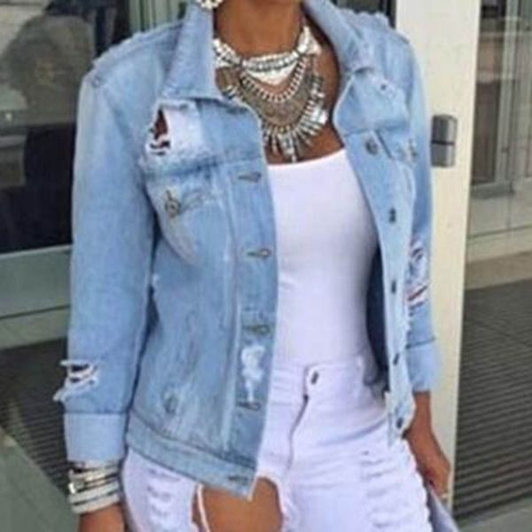 

denim m ~ 5xl light blue женские повседневная свободная длинные рукава пальто ретро boyfriend негабаритный punk жан горячая продажа 2018, Black;brown