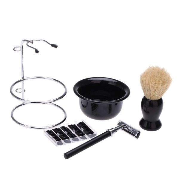 

original shaving brush set old-fashioned manual beard razor suit men shavers shaving razor hair trimmer for home salon