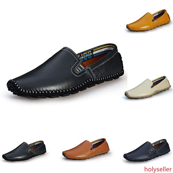 

2020 fashion men s driving business leather shoes in color of black brown light tan navy men s casual jagging walking shoes main7