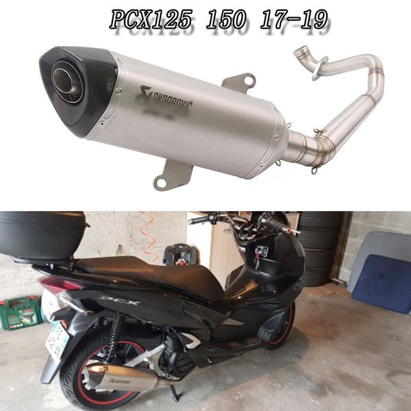 

pcx 125 pcx 150 motorcycle exhaust full system slip on pcx125 pcx150 scooter muffler moto escapamento de motor 2017-2019 year