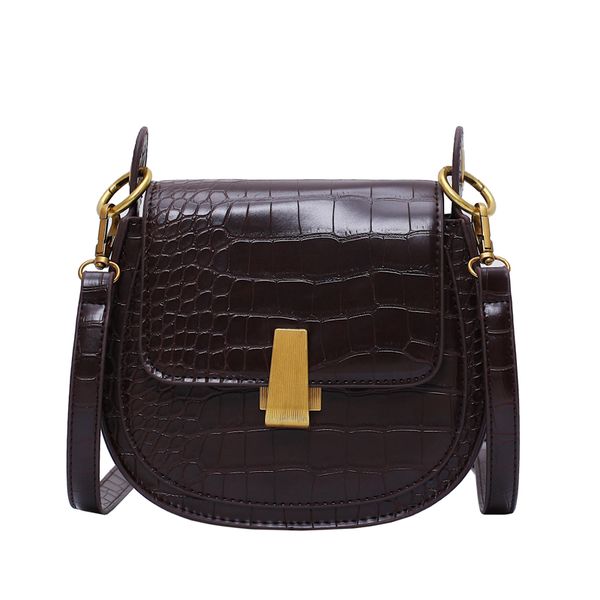 

pu saddle stone pattern pu leather saddle bags for women 2020 fashion mini crossbody messenger bag female travel handbags