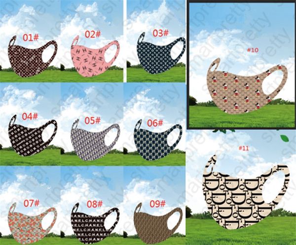 

маски весна лето дизайнерская маска для лица роскошное письмо солнцезащитный пылезащитный велоспорт спорт рот дышащие маски моющиеся мужчины, Blue