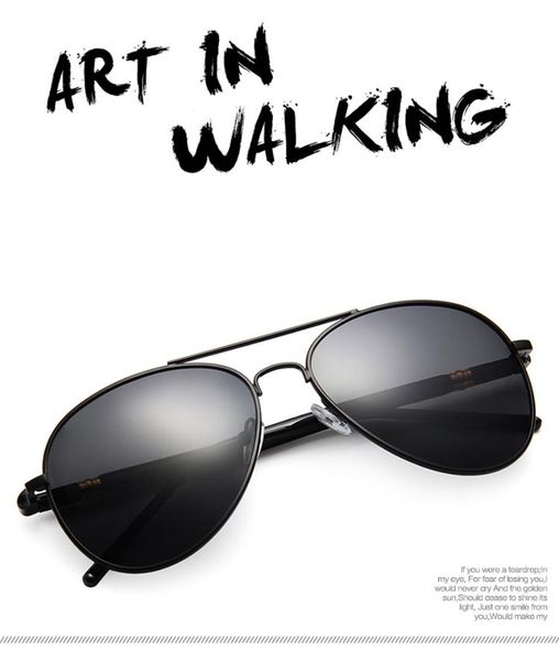 

fashion sunglasses men polarized classic brand designer metal frame pilot sun glasses vintage male clear driving eyewear uv400, White;black