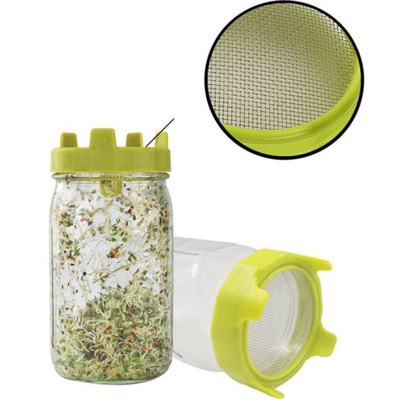 

stainless steel strainer filter net cover seed sprouting lids with corrosion resistant germination strainer lids- new