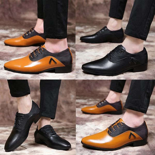 

men fashion british leather shoes outdoor casual summer shoes business men dropshipping, Black