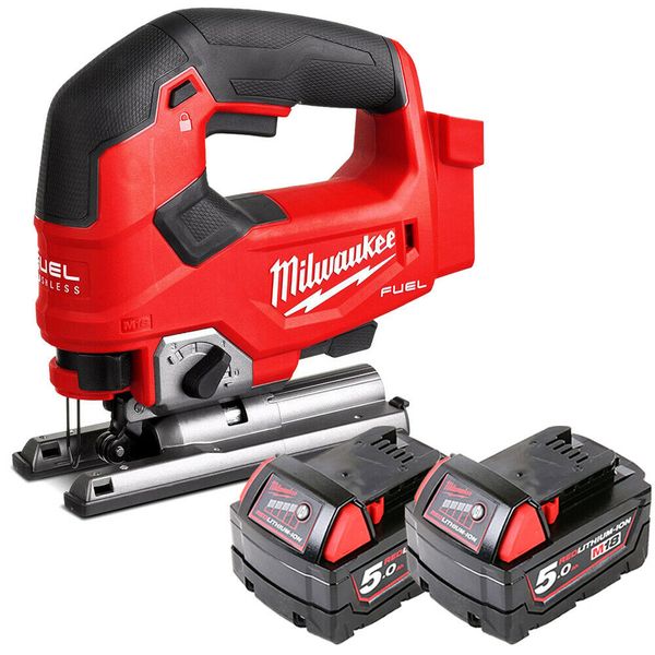 

2019 milwaukee m18fj 18v fuel cordle jig aw with 2 x 5ah batterie