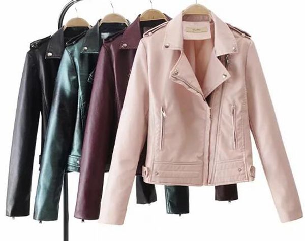 

женская весна и осень бизнес новый стиль подлинной моды личности тонкая европа и сша кожаное пальто с лацканами / s, Black