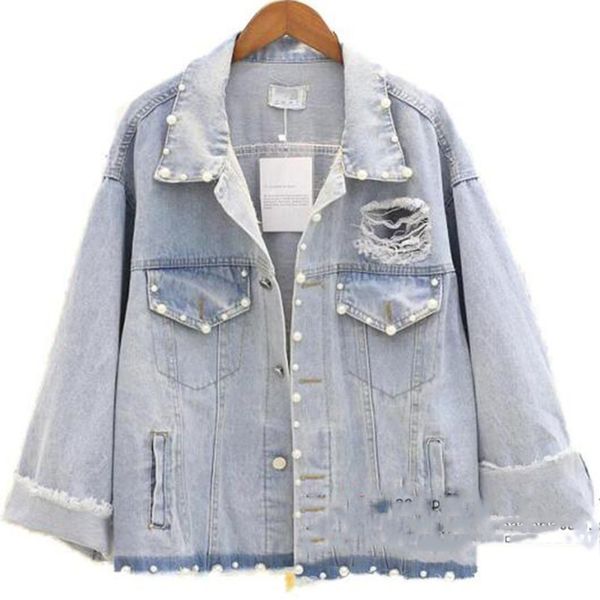 

2019 vintage long sleeve jacket casual coat women autumn diamond denim jacket for women female loose jean coat, Black;brown