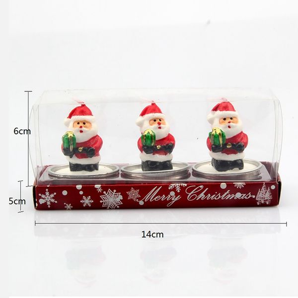 

christmas party decorations santa snowman pine cone candles for holiday celebration